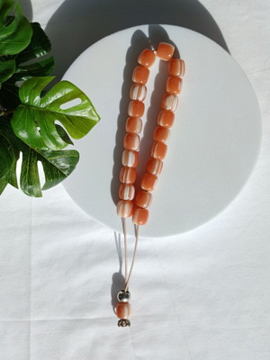Komboloi with Orange Beads Like New