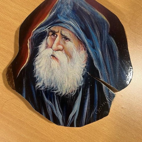 Saint Paisios image new, acacia wood with clear varnish