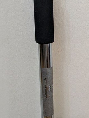 Door pull-up bar used with sticker mark