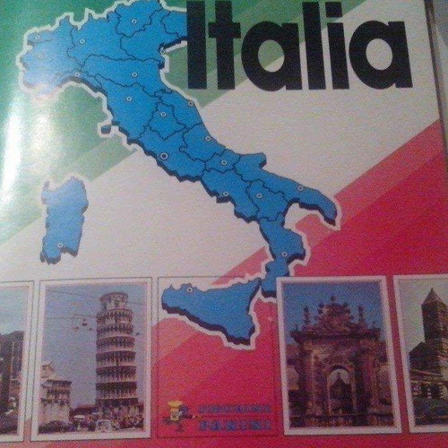 Panini album Italia 1978 used with landscape and landmark images