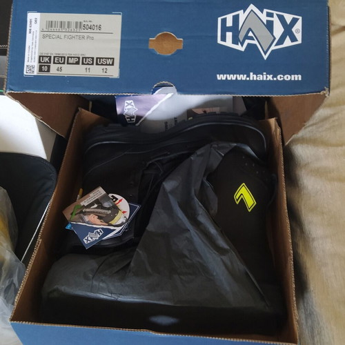 MSA Gallet F1 XF Firefighter Helmet and HAIX Special Fighter Pro Boots No 45 new