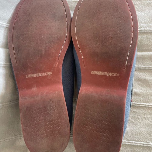 Lumberjack men's leather boat shoes like new, blue, size 42