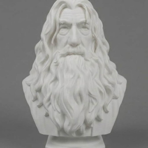 3D Printed Gandalf Bust like new, Lord of the Rings