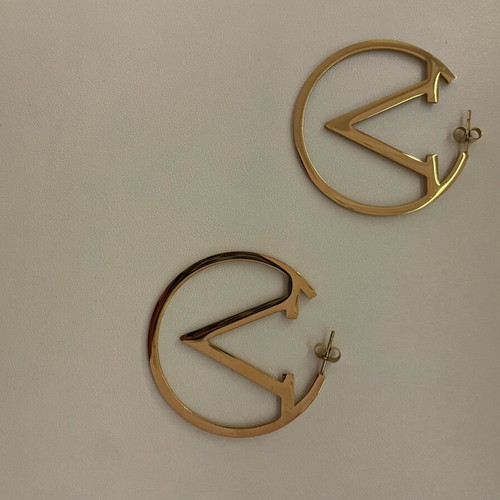 Earrings stainless steel gold plated new