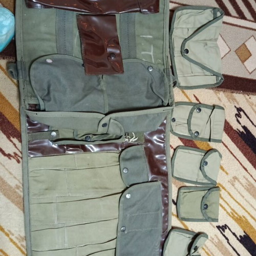 Military backpack used, complete set with many pockets