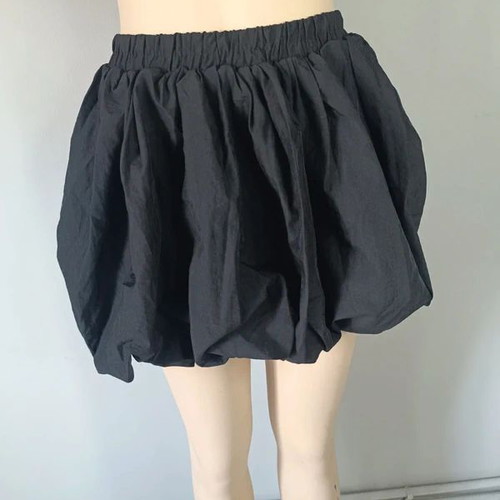Black Mini Skirt Bubble Style New, Size S 36 8