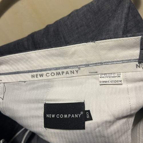 Linen suit New Company gray, new, slim fit trousers