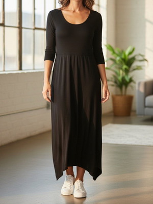 Ossigeno asymmetric dress like new, black, size M
