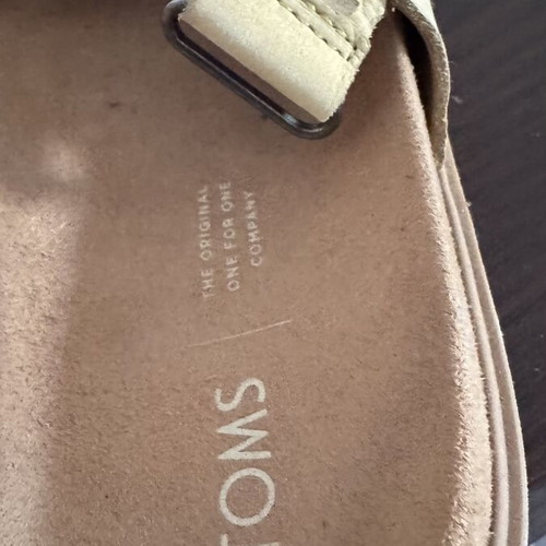 Toms yellow platform sandals like new