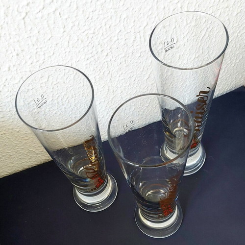Kaiser collectible glass beer mugs set of 3, 0.3L