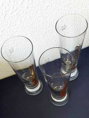 Συλλεκτικά γυάλινα ποτήρια μπύρας Kaiser, σετ 3, 0,3L