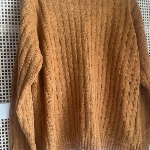 Vintage wool sweater unisex light brown, like new