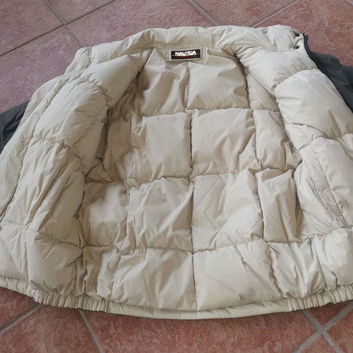 Nautica jacket like new, double face, gray khaki size M
