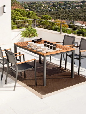 Outdoor garden furniture set with umbrella, new
