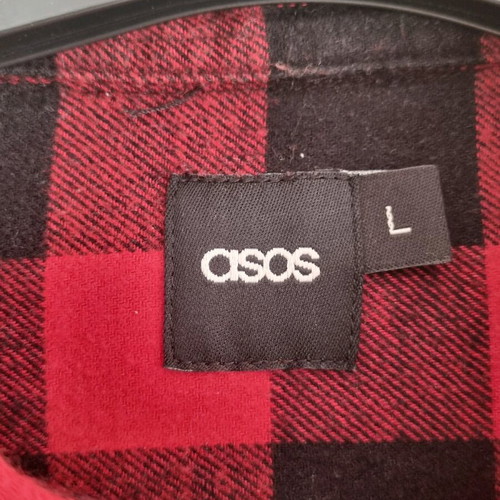 Asos red check shirt size L like new