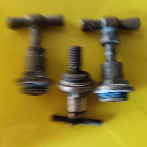 Collectible brass water taps used, set of 5 pieces