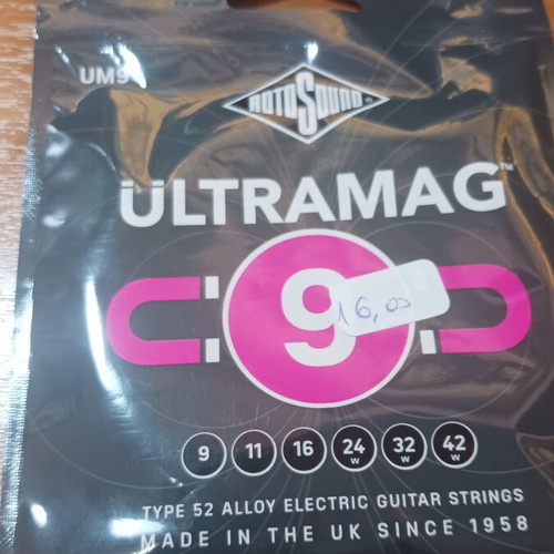 Electric guitar strings Ultramag 9-42 new