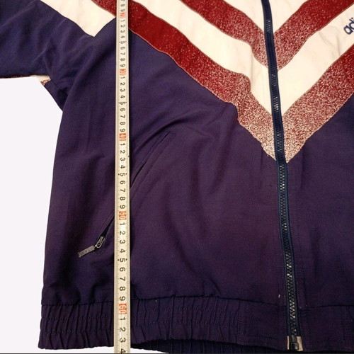 Adidas vintage set used, 90s navy–burgundy–white with glitter details