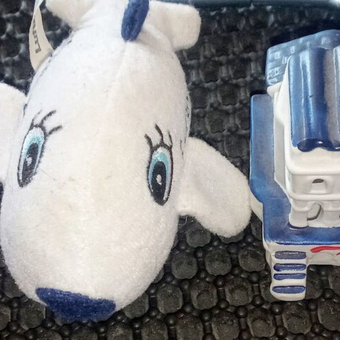 Mascot Lufthansa used with Polish bracelets and ceramic Panagia Tinos