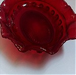  Οβάλ φοντανιερα Art Deco ruby red "Blackberry Prunt" Davidson No. 269/ 12  England 1920-1930