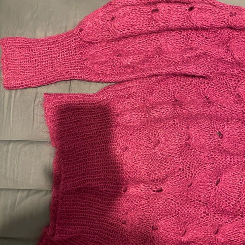 Vintage knitted sweater like new, purple, size M-L