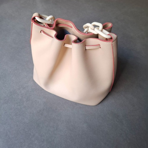 FRNC Nude shoulder bag patent leather with chain detail, like new