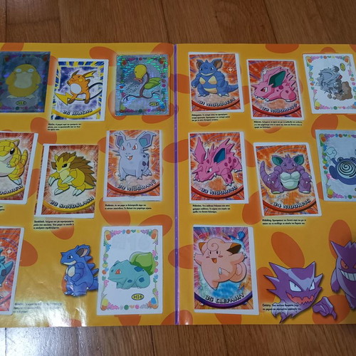 Collectible Pokemon sticker album like new, nearly complete