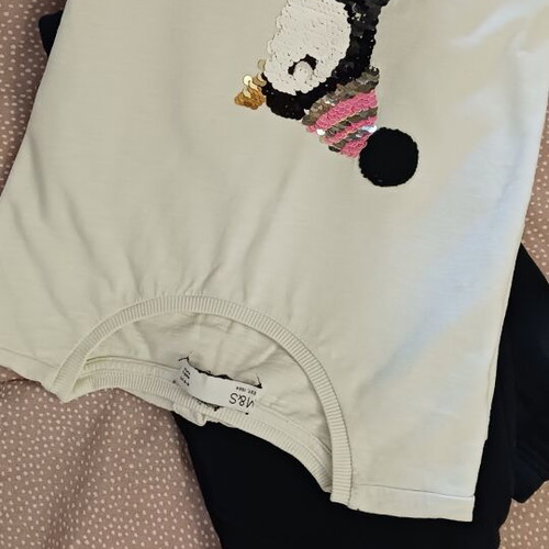 Clothing set with color-changing sequin t-shirt and sweatshirt pants like new