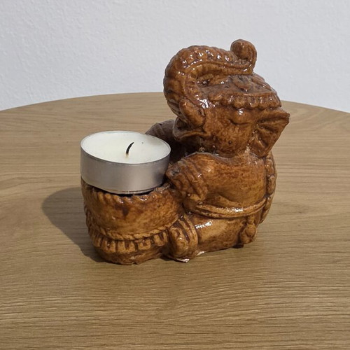 Elephant Tealight Holder ceramic, like new