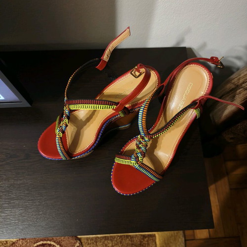 Dsquared2 wedges platforms like new, multicolor