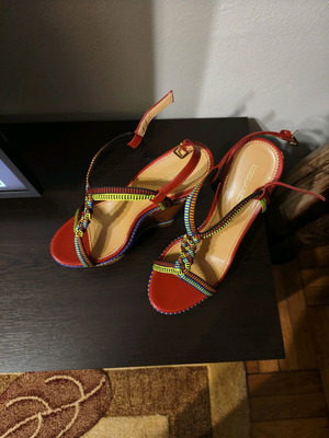 Dsquared2 wedges platforms like new, multicolor
