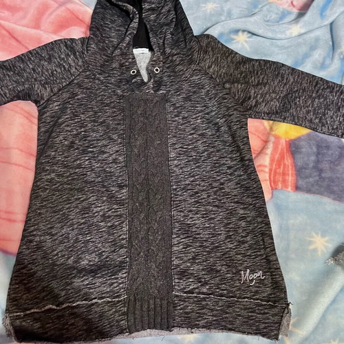 Grey melange sweatshirt medium like new with fleece lining