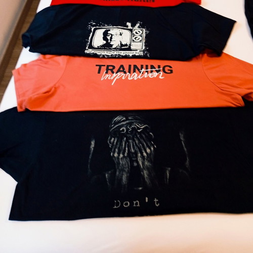 Pack of three printed t-shirts, sizes 3XL-4XL
