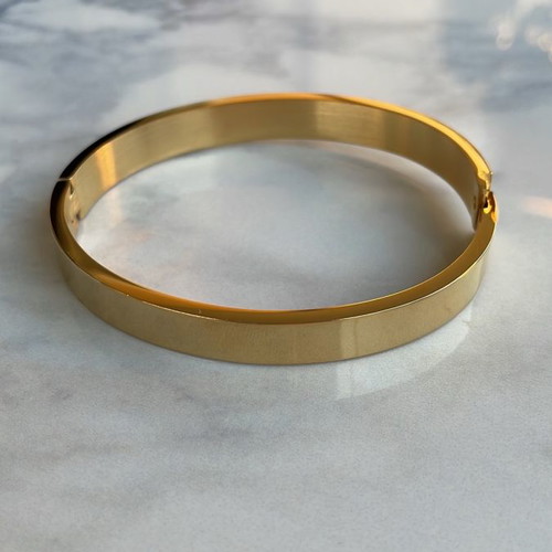 Handcuff bracelet stainless steel new, gold and silver colors