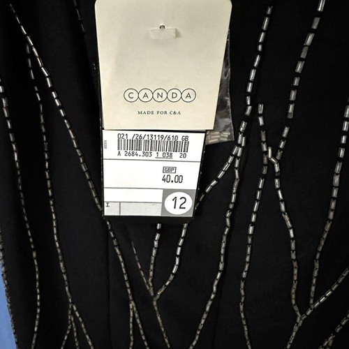 Maxi evening dress new with beads, size L, black