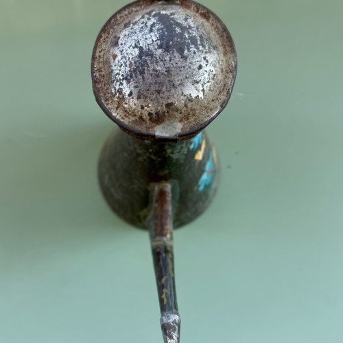 Vintage oil container used, decorative item
