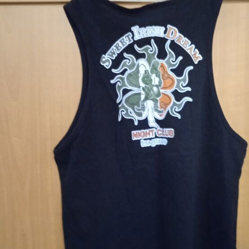 Men's black tank top used, size L