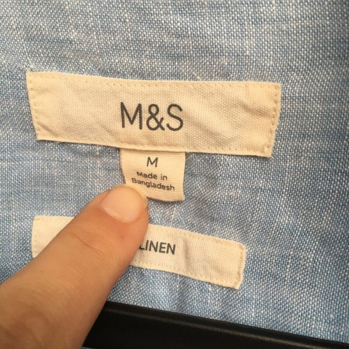 Linen light blue summer shirt L by M&S like new