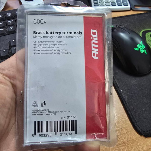 Amio Battery Terminals 600A for Cars Set of 2 New