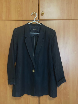 Massimo Dutti Black Summer Jacket Like New, Size 44