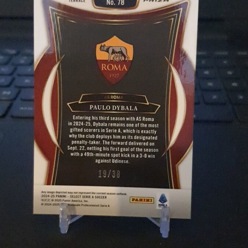 Panini Select Serie A 2024-25 Paulo Dybala Red Wave /38 Colourmatch like new