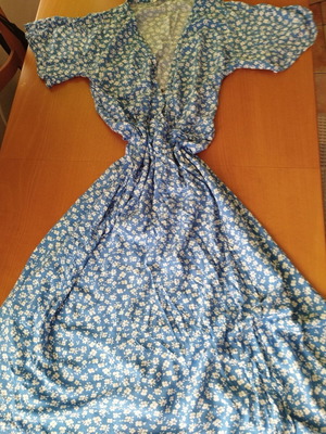Dress size S like new, white and blue