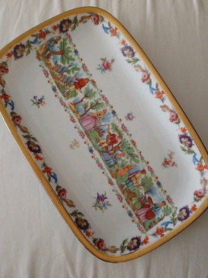 Large Winterling Germany porcelain platter with gold leaf like new