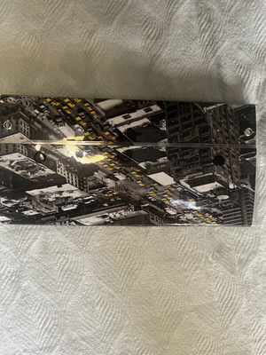 Handmade plastic women's bag with retro city aesthetic used