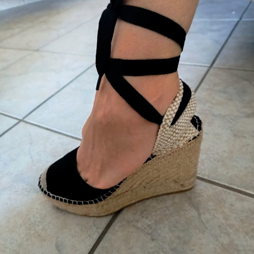 Macarena Alba50-GR Women's Espadrille Platforms Size 38 New
