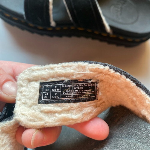 Dr. Martens slippers like new, size 41, black and white