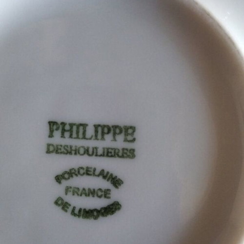 Porcelain coffee cup set new, 6 pieces with saucers
