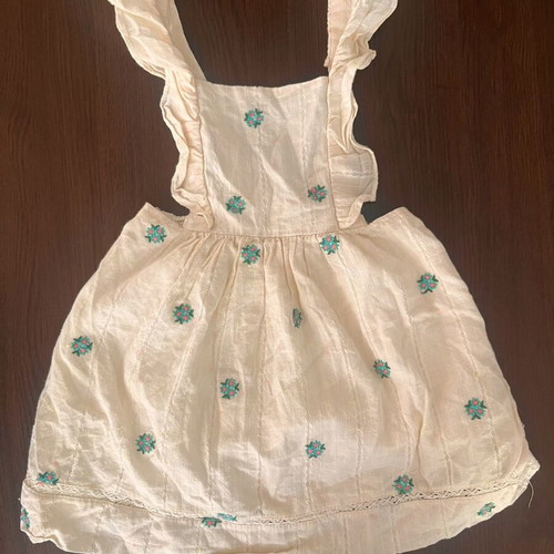 Zara dress size 110 like new, beige and pink