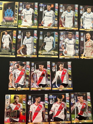 Κάρτες ποδοσφαίρου 2025 σαν καινούργιες River Plate & Olympique de Marseille