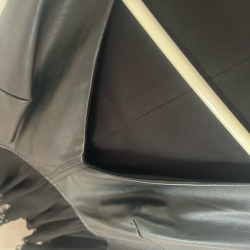 Evening top leather and lace like new, black, size S